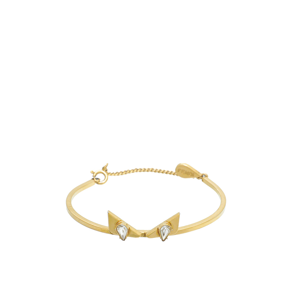 Fendi F is Fendi Crystal Gold Tone Bracelet Fendi | TLC